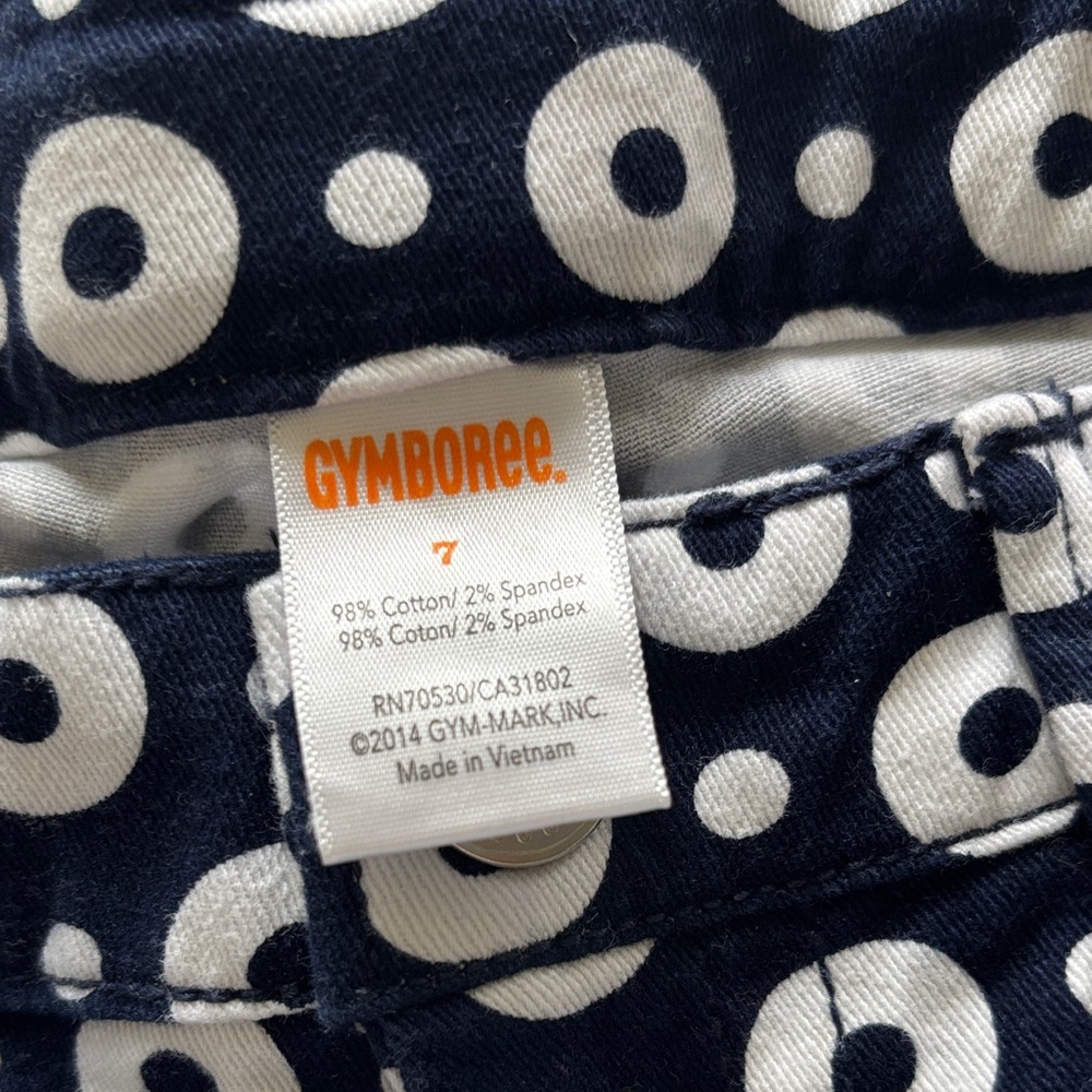 Gymboree Girls Navy and White Polka Dot Pants - Size 7 - Picture 3 of 7